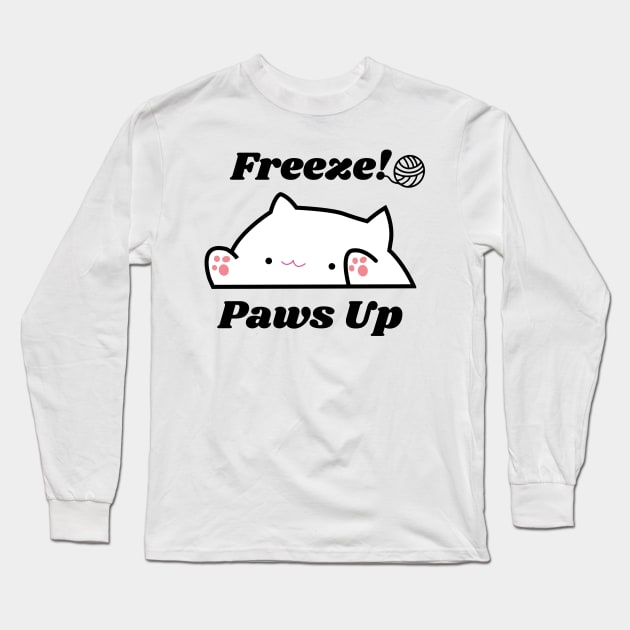 Freeze Paws Up Long Sleeve T-Shirt by KraftyCara